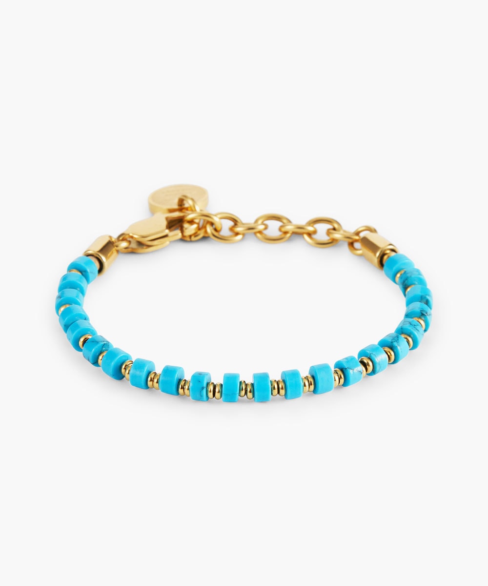 Brontide 4 mm Shiny Turquoise | Gold