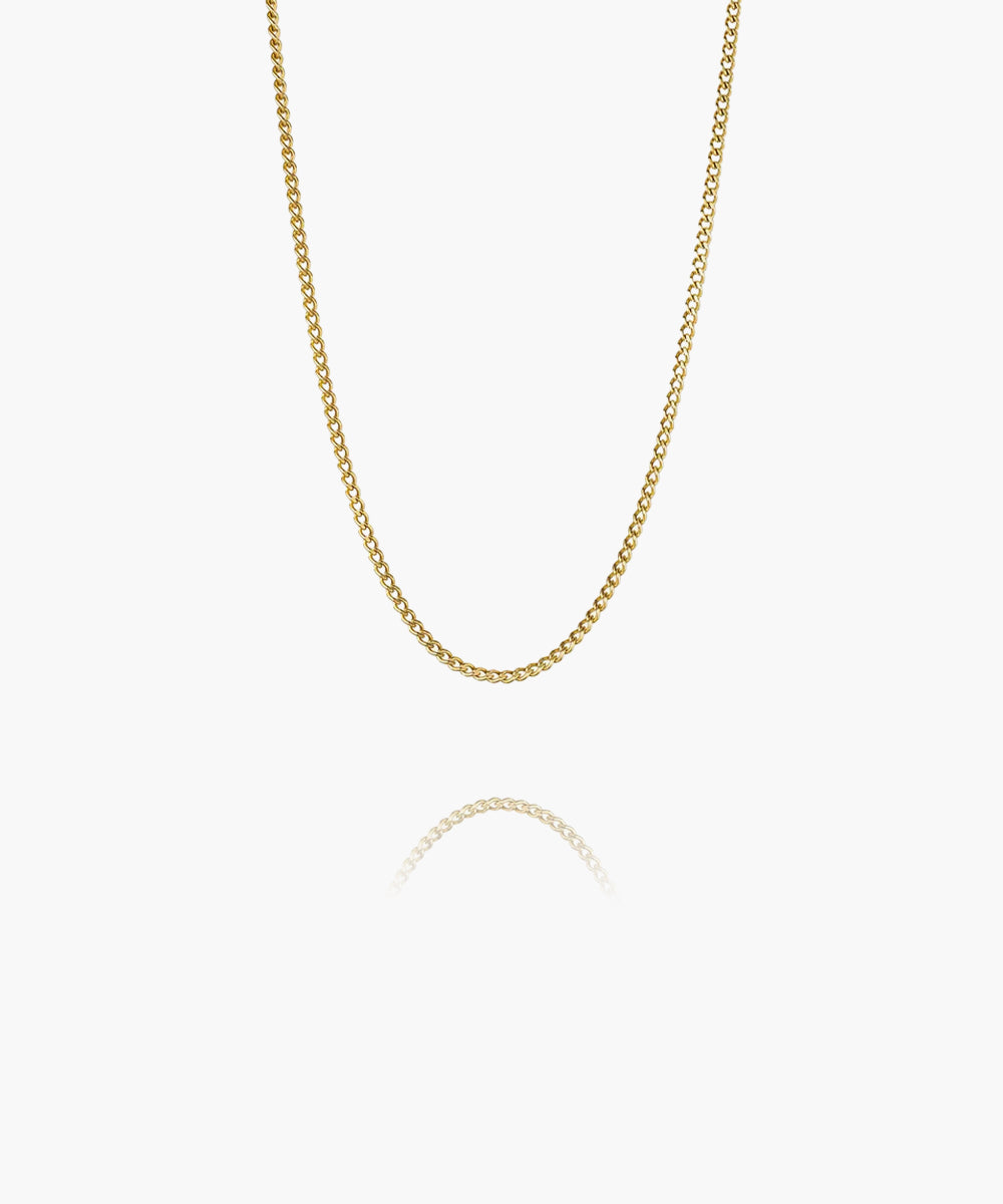 Curb Chain Necklace Gold