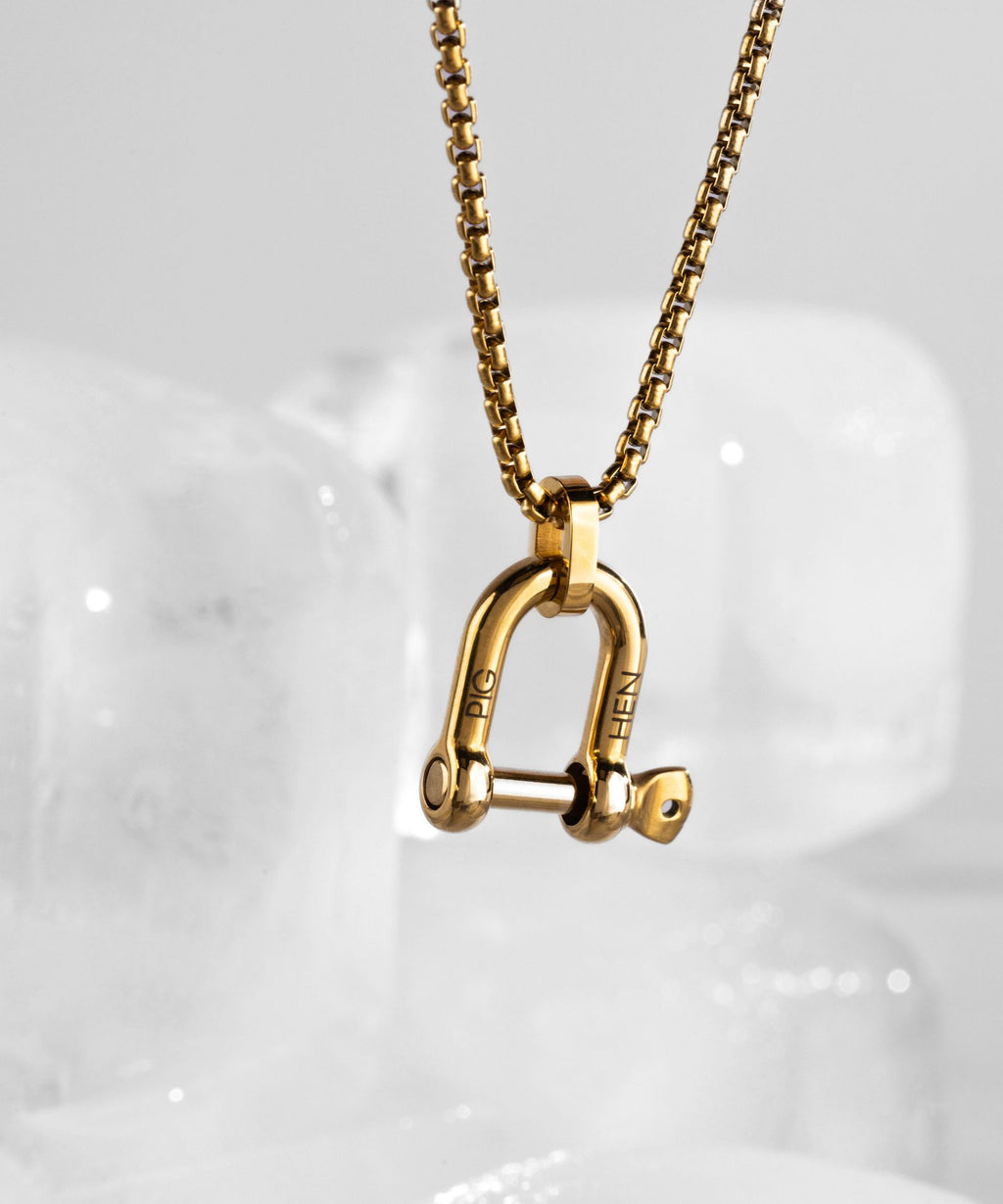 D-shackle Necklace Gold