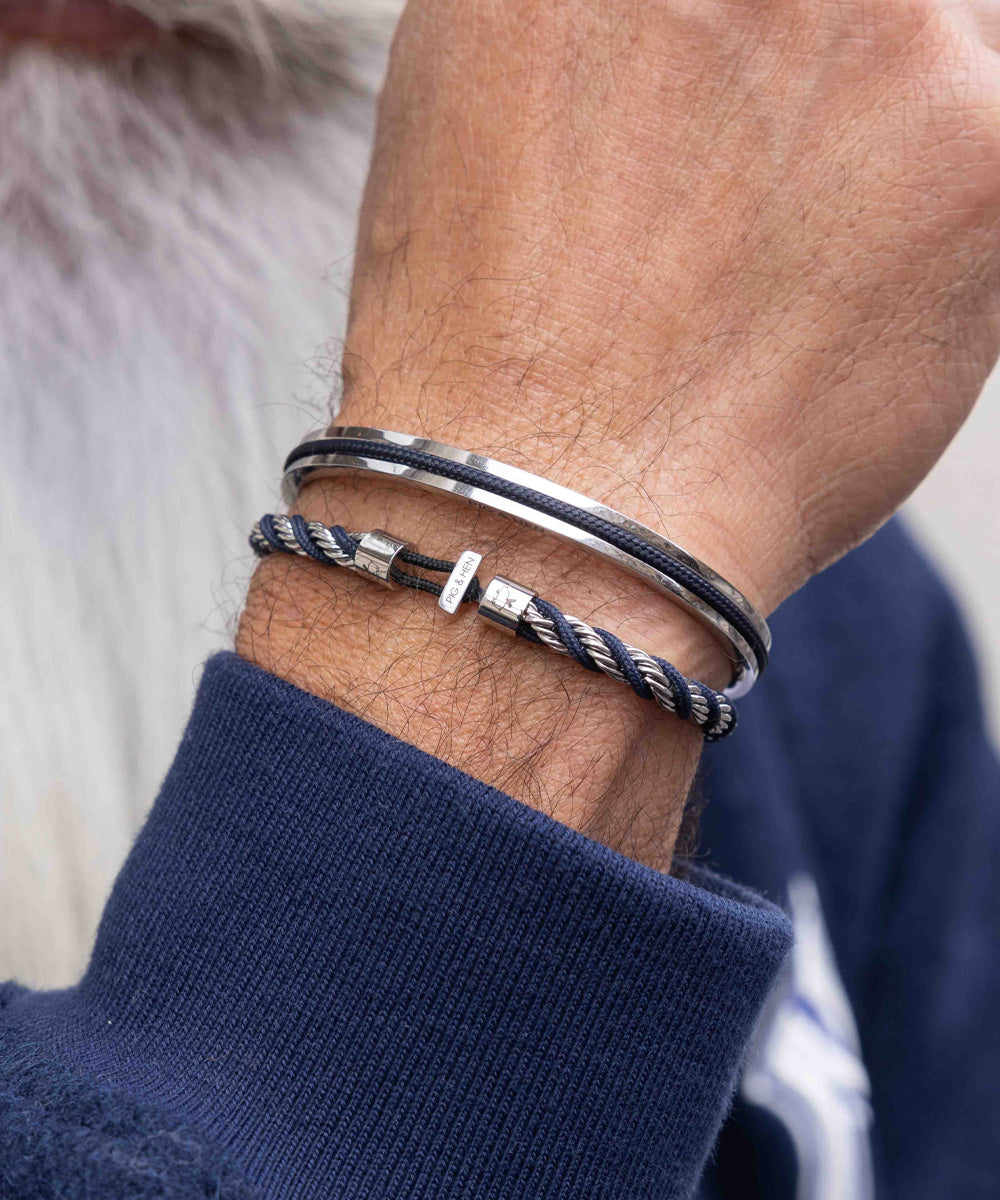 Catena Twisted Navy | Silver