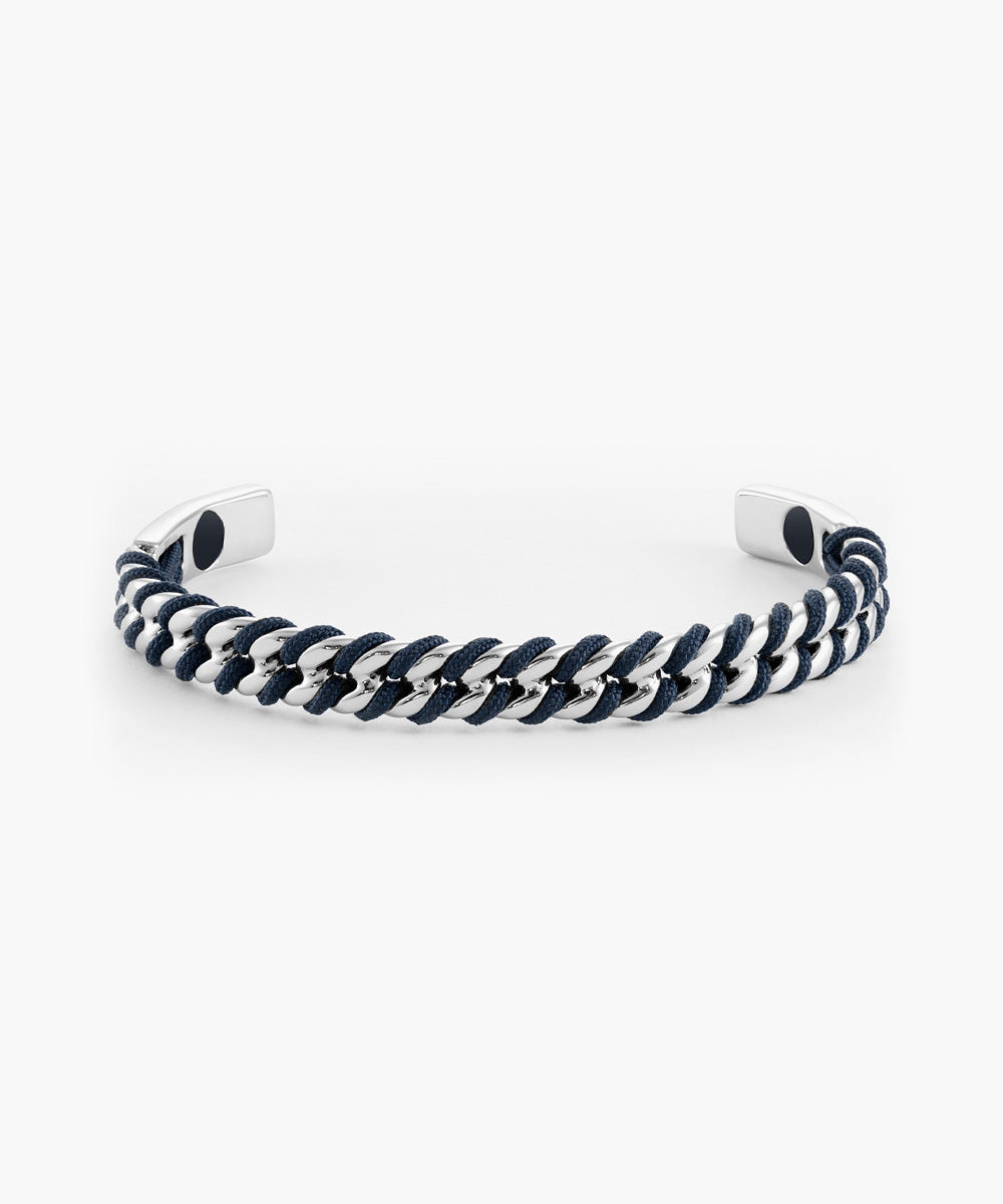 Navarch Curb 7mm Navy | Silver