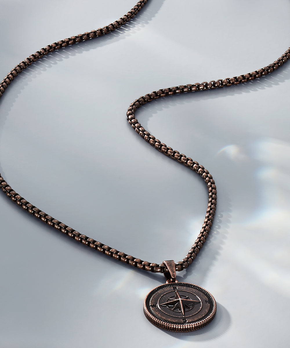 Compass Rose Necklace | Bronze