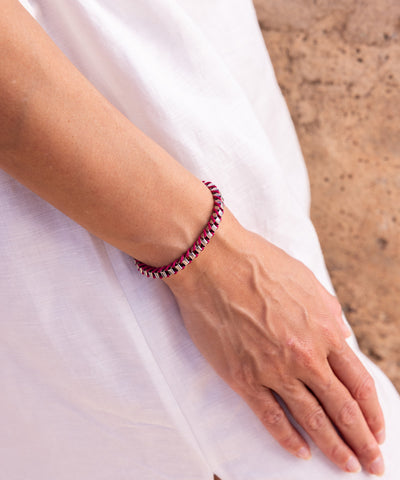 Cleo Magenta | Silver