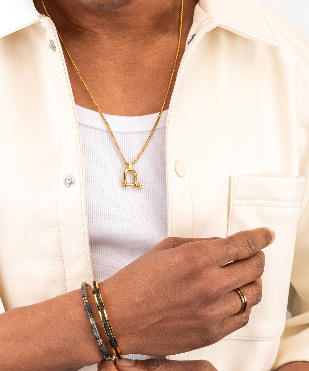 D-shackle Necklace Gold