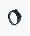 Signet Ring 7mm Rope Black | Black