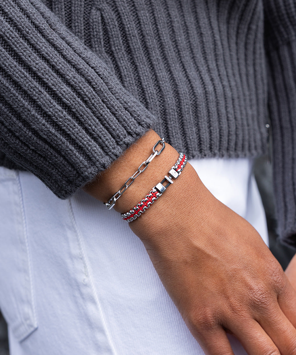 Catena Venetian 7 mm Raspberry | Silver