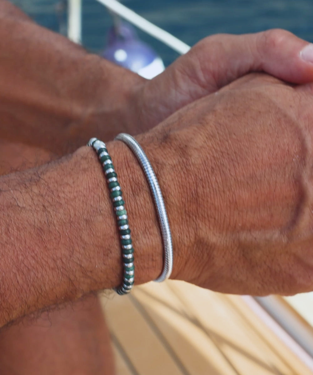 Mariner Brontide 4mm Moss Agate | 925 Sterling Zilver