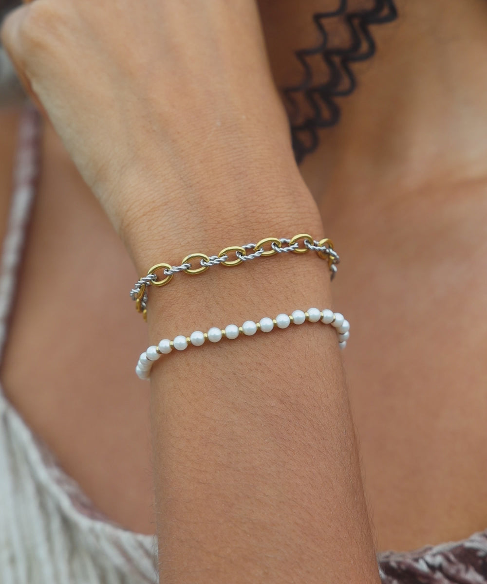 Brontide 4 mm Pearl | Gold